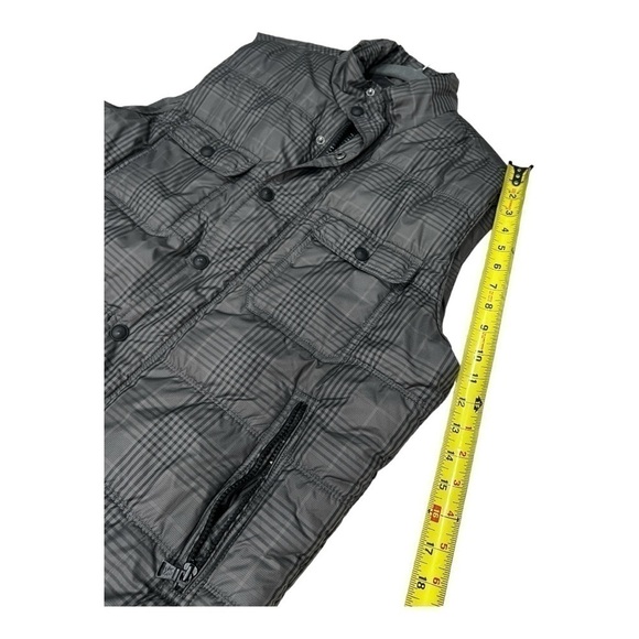 Express Puffer Vest Men Size L Gray Black Full Zip Quilted - Picture 9 of 13